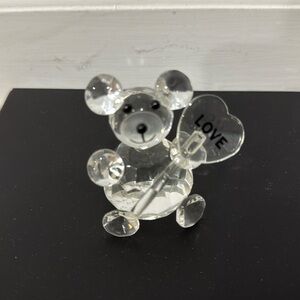 Glass Bear with heart